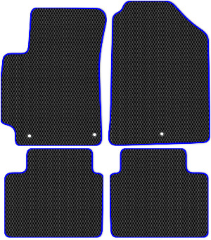 Коврики ЭВА "Ромб" для Hyundai Elantra VI (седан / AD) 2015 - 2019, черные, 4шт.