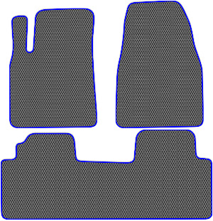 Коврики ЭВА "Ромб" для Hyundai Matrix (хэтчбек 5 дв) 2005 - 2008, серые, 3шт.