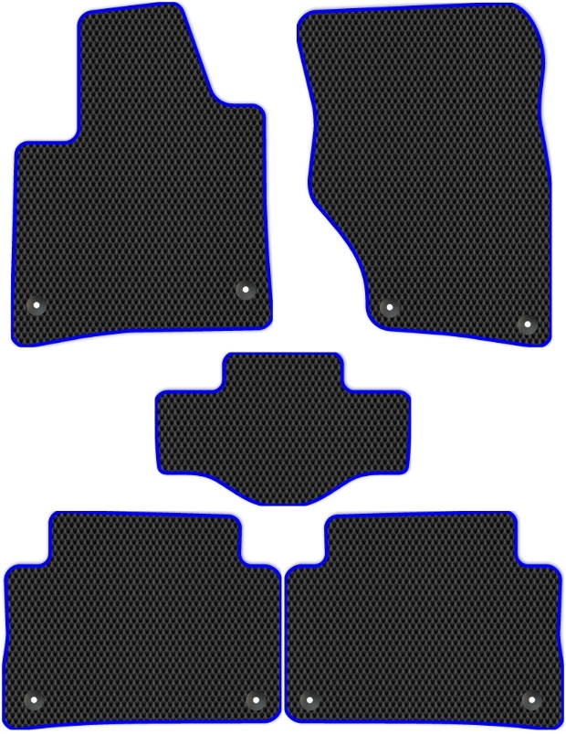 Коврики ЭВА "EVA ромб" для Audi Q7 I (suv / 4LB) 2009 - 2015, черные, 5шт.