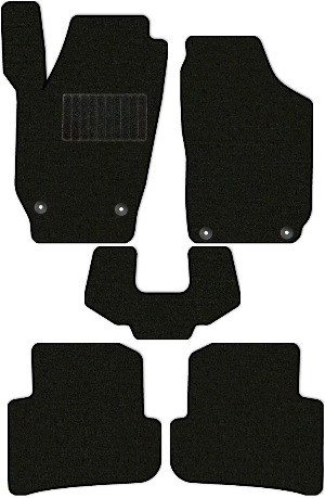 Коврики "Стандарт" в салон Skoda Fabia II (универсал / 5J5) 2010 - 2015, черные 5шт.