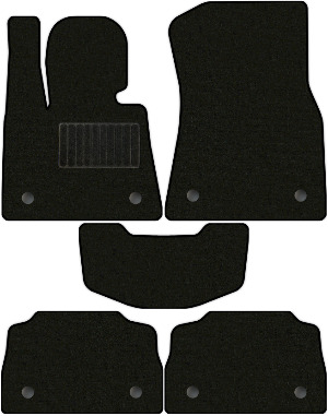 Коврики текстильные "Классик" для BMW X6 III (suv / G06) 2019 - Н.В., черные, 5шт.