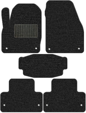 Коврики текстильные "Классик" для Land Rover Range Rover Evoque I (suv / L538) 2011 - 2015, темно-серые, 5шт.