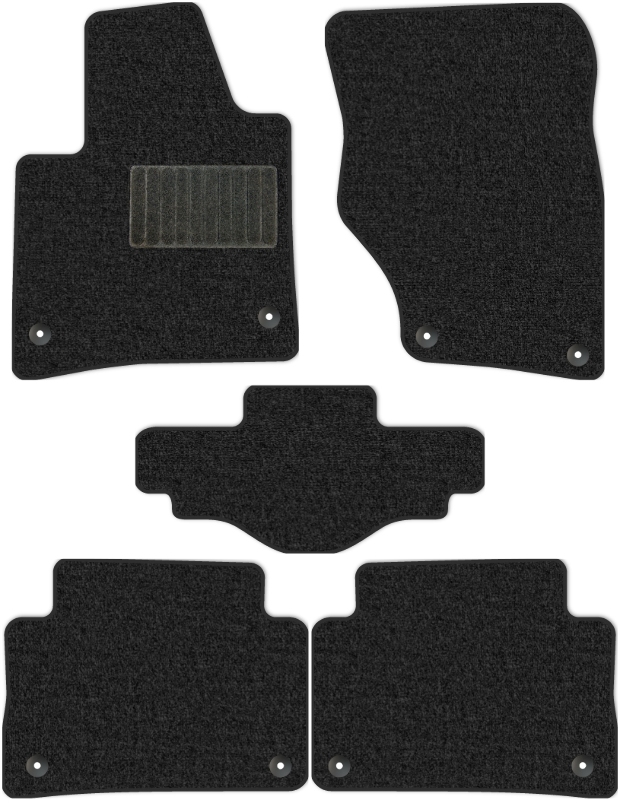 Коврики текстильные "Классик" для Audi Q7 I (suv / 4LB) 2009 - 2015, темно-серые, 5шт.