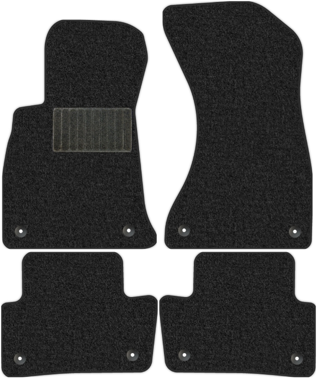 Коврики текстильные "Комфорт" для Audi A4 (универсал / 8W5) 2015 - 2020, темно-серые, 4шт.