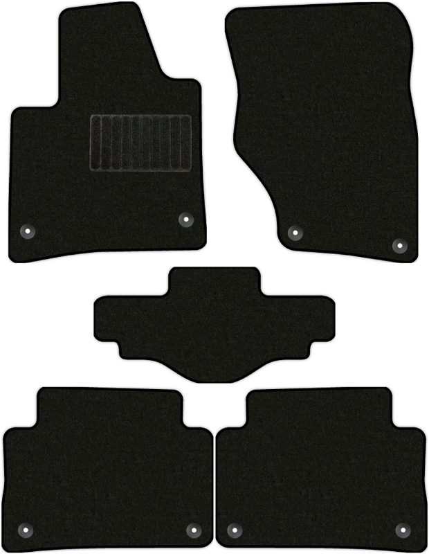 Коврики текстильные "Классик" для Audi Q7 I (suv / 4LB) 2005 - 2009, черные, 5шт.
