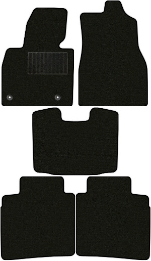 Коврики текстильные "Стандарт" для Hongqi HS5 I (suv / Рестайлинг) 2023 - Н.В., черные, 5шт.