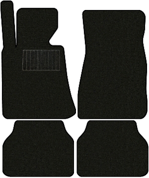 Коврики текстильные "Стандарт" для BMW 5-Series IV (универсал / E39) 2000 - 2004, черные, 4шт.