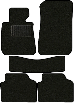 Коврики текстильные "Стандарт" для BMW 3-Series V (универсал / E91) 2008 - 2012, черные, 5шт.