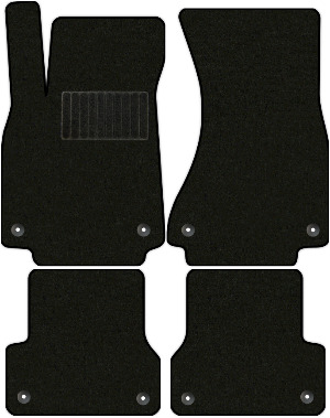 Коврики текстильные "Комфорт" для Audi S6 IV (седан / 4G2/C7) 2014 - 2018, черные, 4шт.